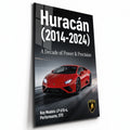 Poster métal affiche Lamborghini Huracán 2014-2024, plaque aluminium brillante vue de trois quarts