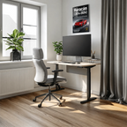 Poster métal affiche Lamborghini Huracán 2014-2024 au-dessus d'une commode en bois clair